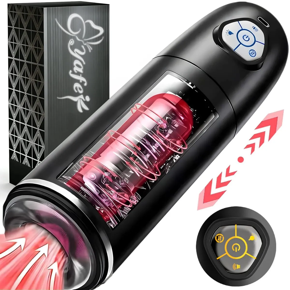 Neue Automatische 4 IN 1 Teleskop Rotierenden Lecken Vagina Vakuum Penis Pumpe Vagina Masturbation Erwachsene Sex Spielzeug für Männer — image 1