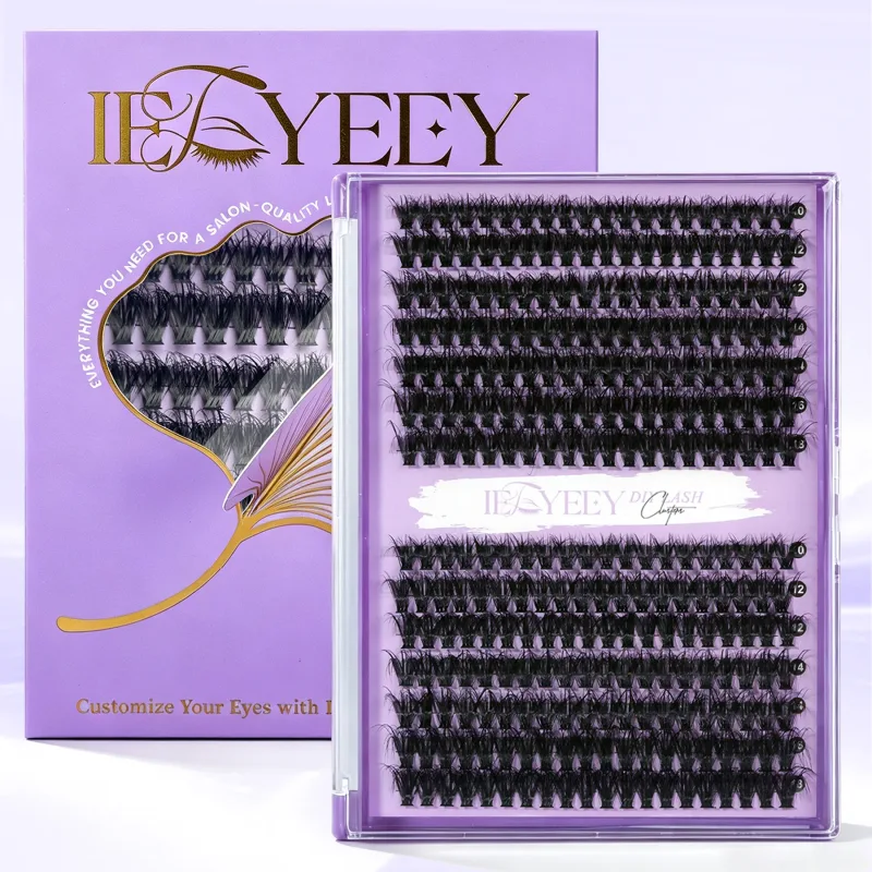 5D Volume Fluffy Lashes กลุ่ม 50D-150D ธรรมชาติหนา Mink Cluster Lashes 10-18 มม.ความยาวผสม DIY ขนตา — image 10