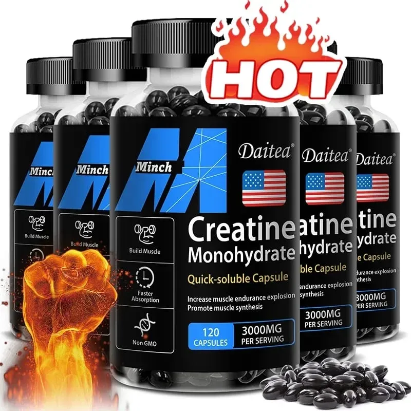 Daitea Creatine 3000 mg Monohydrate - Kekuatan Prestasi Otot Suplemen Pemakanan Dewasa Mesra Keto — image 2
