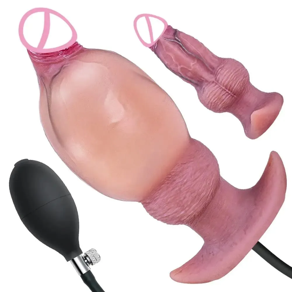 Butt Plug Opblaasbare Anale Plug Anale Wearable Buttplug Monster Dildo Knoop Anale Trainer Volwassen Speeltjes voor Mannen Homo Vrouwen seksspeeltje — image 1
