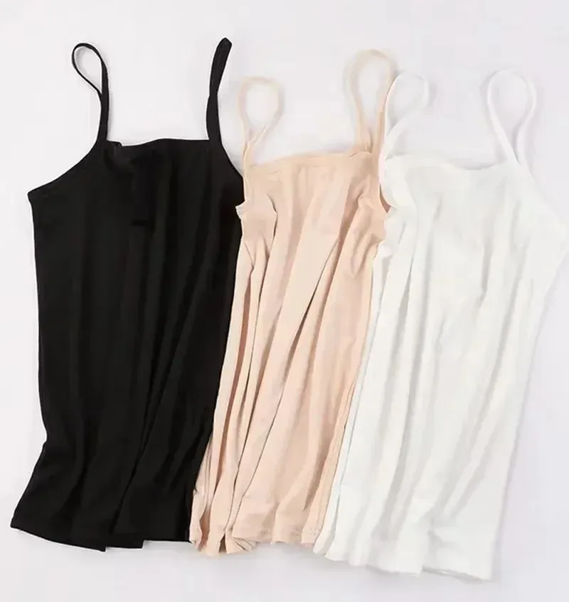 Basic Camisoles ผู้หญิง Crop Tops เสื้อแขนกุด Bralette Tops สีทึบผอมเสื้อกั๊กหญิงกระชับสัดส่วนถัง Bra ชุดชั้นใน — image 7