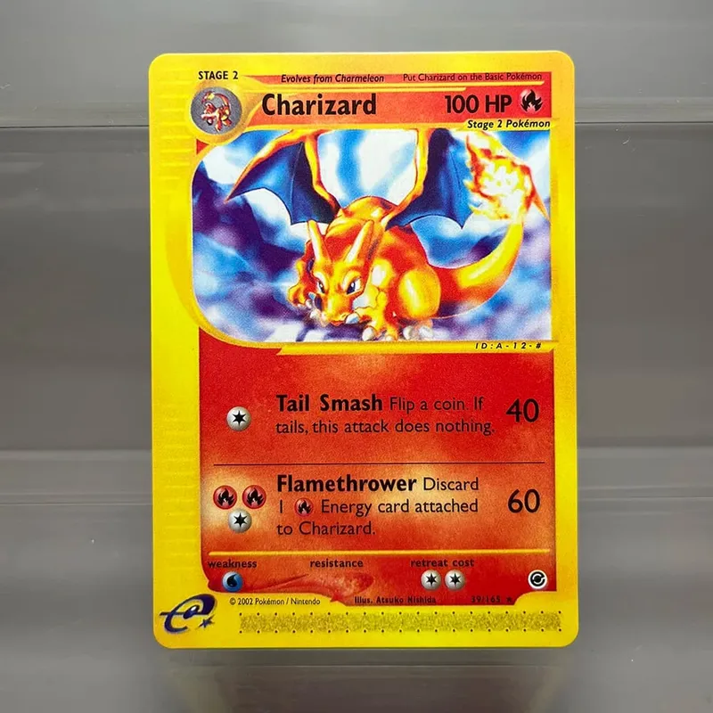 Charizard PTCG Single Collection Card 1. vydání 1996 Vmax Ex Rare Rainbow Card PKM Proxy karty Hračky Dárky — image 36