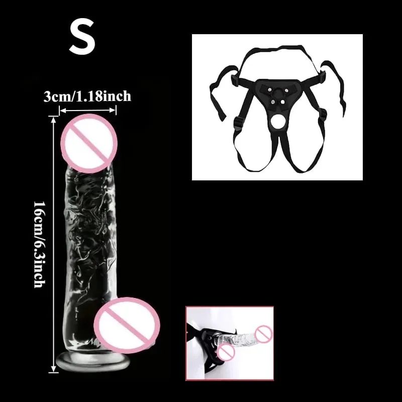 Tali Dapat Dipakai Realistis Pada Masturbasi Dildo Bening Cangkir Pengisap Kuat Mainan Seks Dewasa G-spot Cocok untuk Pasangan Wanita dan Pria — image 8