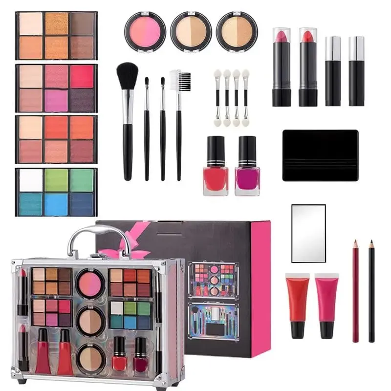 Kit trucco tutto in uno Kit completo per donna Set regalo trucco Ombretto Trucco labbra Mascara Rossetto Matita occhi Applicatore Fard in polvere — image 3