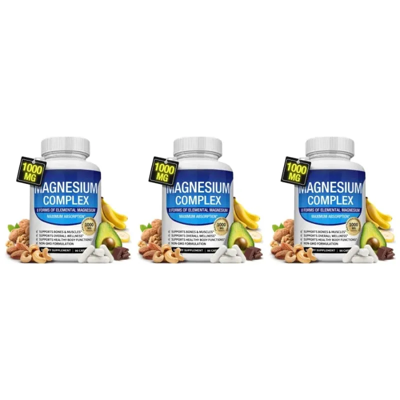 Nutrisi Magnesium Kapsul Kompleks 8 Bentuk Elemental Magnesium Mendukung Fungsi Tubuh Sehat 1000 Mg 90 Kapsul — image 9