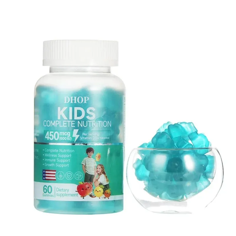 Gummies multivitamines pour enfants vitamine D3 C Zinc B vitamines soutien immunitaire bien-être quotidien Nutrition saveur de fruit 60 Gummies