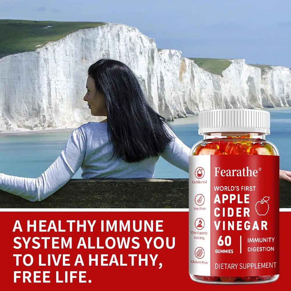 Gummies all'aceto di mele - 60 caramelle gommose vegane - Integratore ACV per la disintossicazione, il metabolismo, la digestione energetica e la salute dell'intestino — image 2