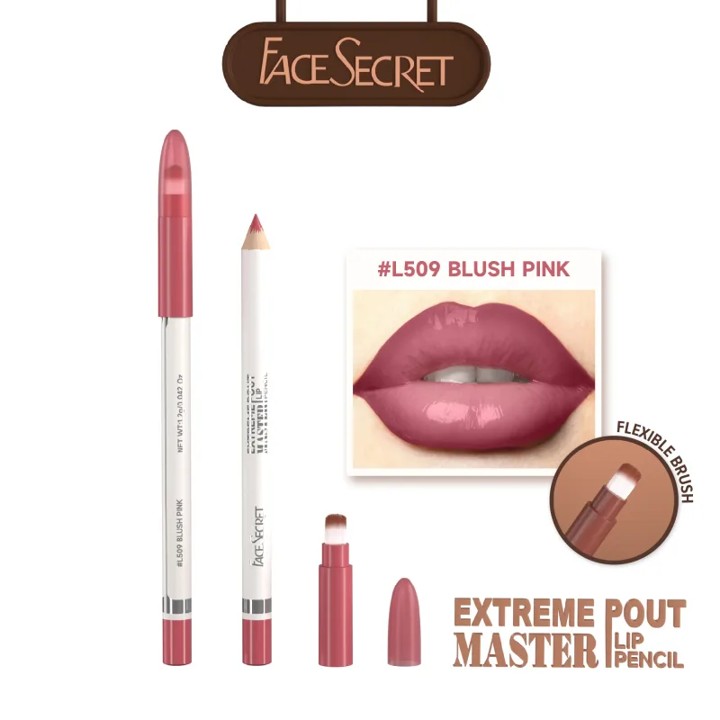 Pena Lip Liner Matte 15 Warna Dengan Kuas Pensil Matte Beludru Tahan Air Tahan Lama - Kit Rias Bibir Aplikasi Halus