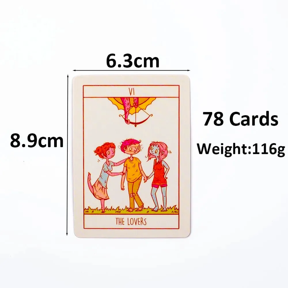 Kalamar Pastası Tarot 78 Kartlı Şövalyelerin Bindiği Yaratıklarla Masa Oyunu İlginç Yüzler ve Lezzetli Renk Paleti 8,9 x 6,3 cm — image 4