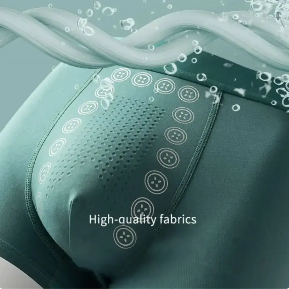 4pcs Boxer กางเกงขาสั้นผ้าไหมน้ำแข็งชุดชั้นใน Cool Underpants Breathable เซ็กซี่บางกางเกงเซ็กซี่ชุดชั้นใน U นูน — image 11