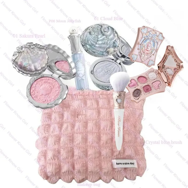 Flower Knows Shell's Jewel Collection Kit per il trucco Palette viso professionale completa, Blush, Ombretto, Crema per labbra, Illuminante, Set di balsami — image 10