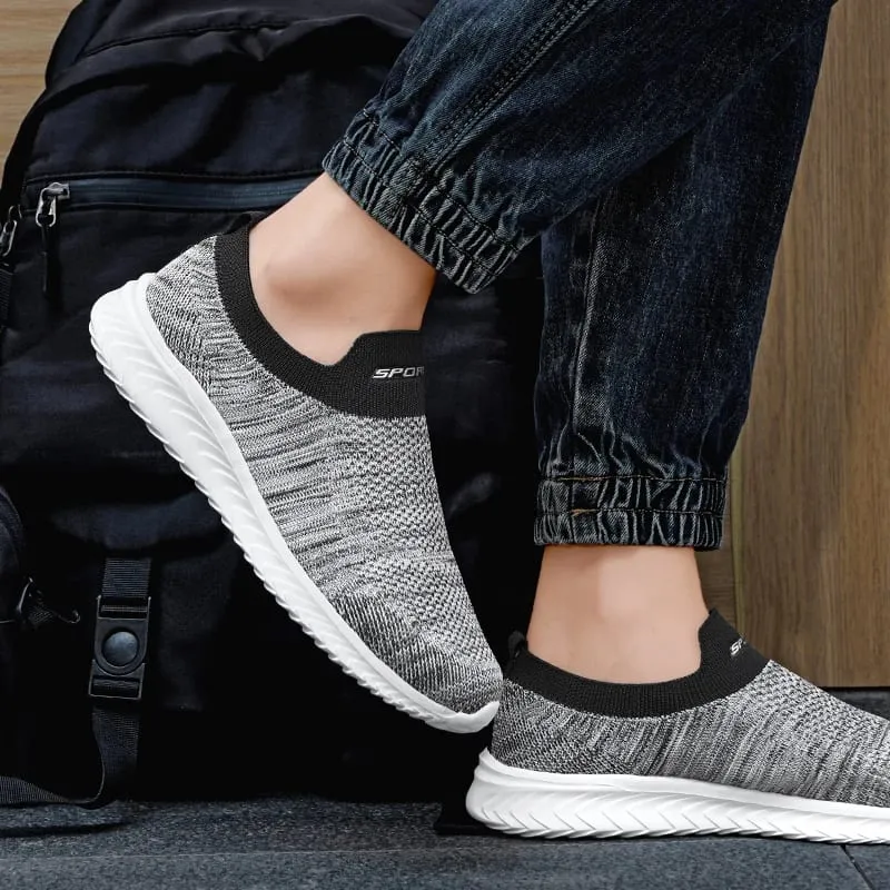 Uomini Vulcanize Scarpe Maglia Scarpe Da Uomo Leggere E Comode Scarpe Da Ginnastica da uomo 2025 Moda Autunno Slip on Appartamenti Scarpe Mocassini Maschili — image 4
