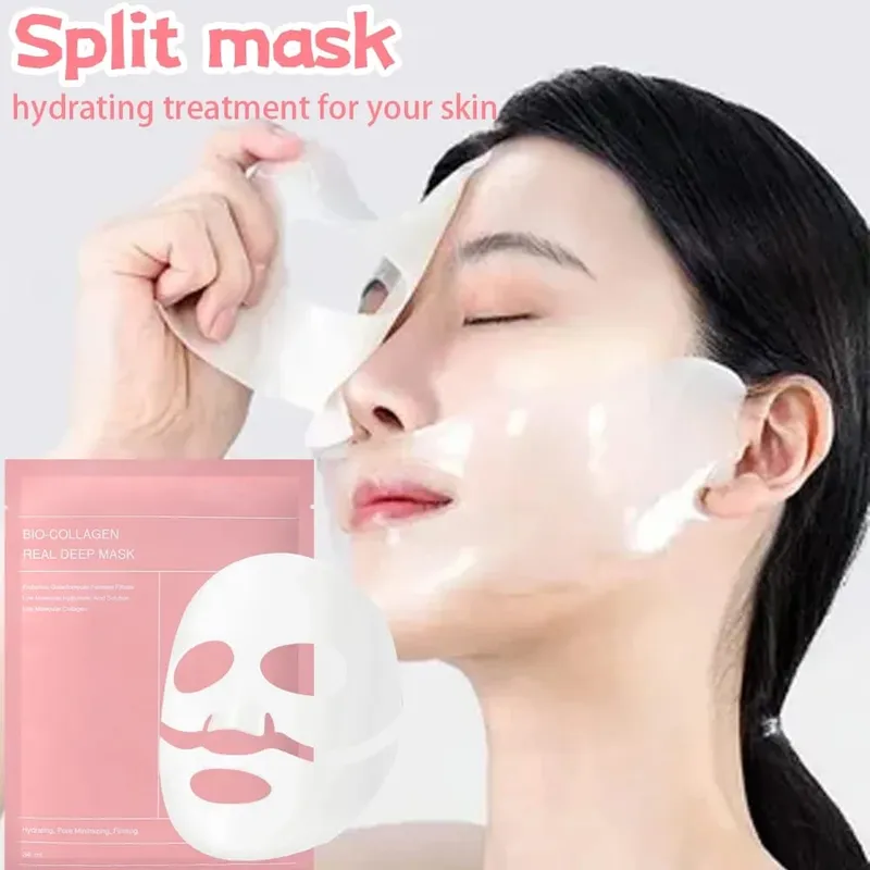 Masker Kolagen Terpisah Pelembap Menyegarkan Perawatan Kulit Cerah Kontrol Minyak Masker Wajah Hidrasi Dalam yang Lembut Riasan Korea — image 5