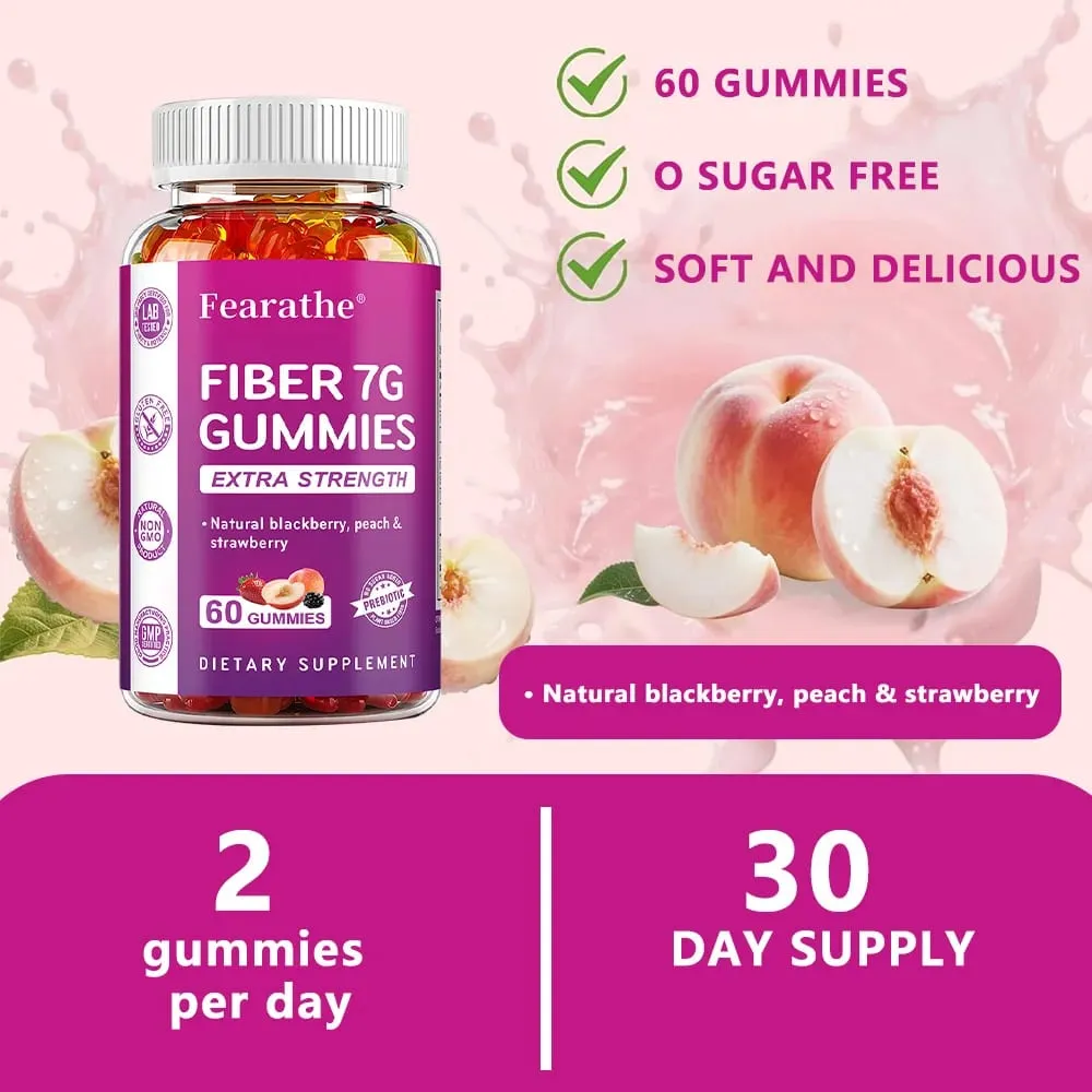 Caramelle Gommose con Fibra Prebiotica per Adulti - Fibra 7G Extra Forte - Zero Zuccheri Aggiunti - Supporto per la Salute Digestiva e la Regolarità — image 2
