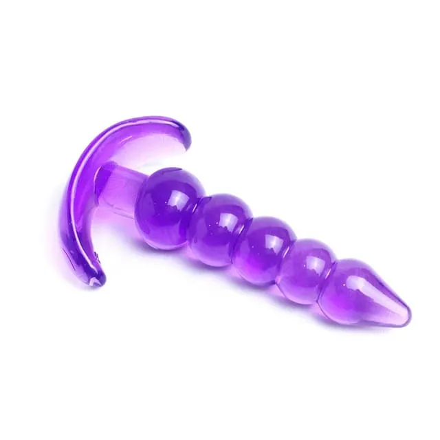 Perline anali Dildo Tappi anali in silicone morbido Butt plug Massaggio alla prostata Tappo sexy unisex Giocattolo adulto del sesso per uomini Donne Giochi per adulti — image 7