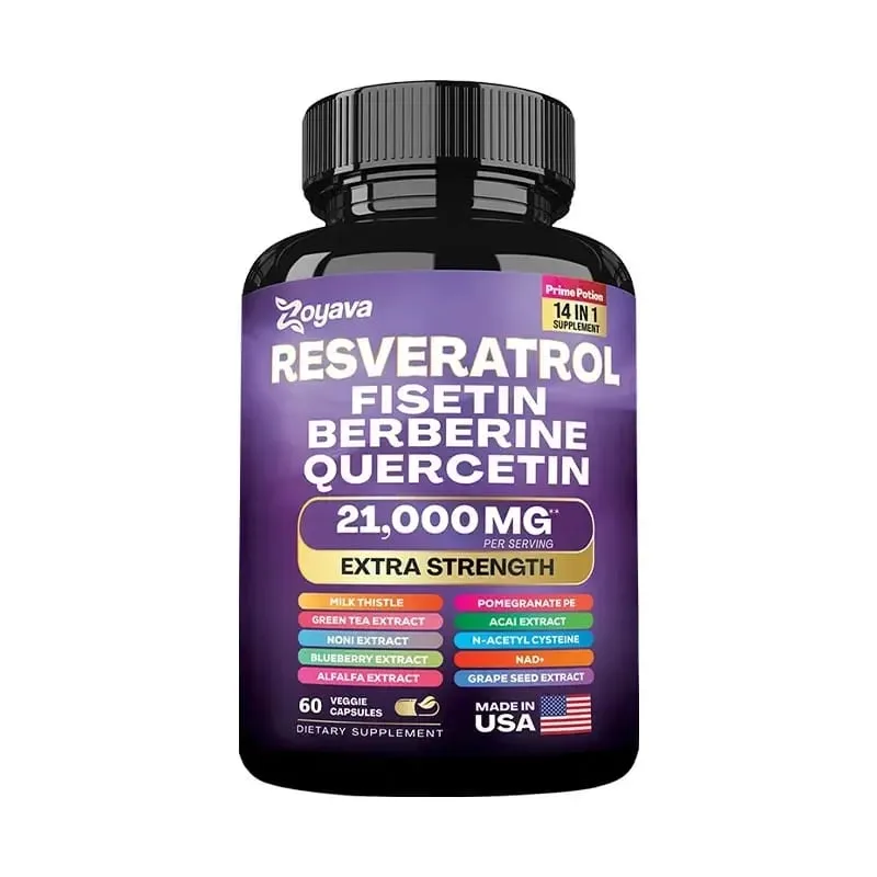 Capsules d'extrait de resvératrol - Avantages Immunité Antioxydants Santé cardiovasculaire Favorise une peau lisse — image 8