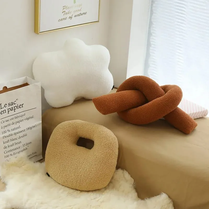 New Nordic Ball Solid Color Cushion Stuffed Flower Plush Pillow for Sofa Waist Office Cushion Kid Toy Gifts Home Decoration — image 3