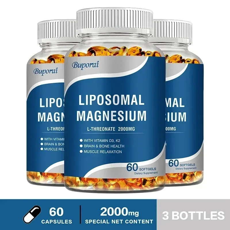 Lipozomal Magnezyum L-Treonat - D3 ve K2 Vitamini İçeren Beyin Kemiği Kalp Kasını Destekler ve Uykuyu Destekler — image 11