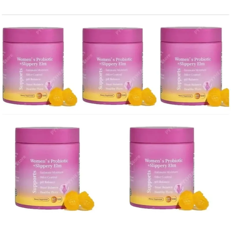 Gummies Probiotik Kesejahteraan Wanita dengan Keseimbangan PH Elm Licin dan Sokongan Flora untuk Wanita Perisa Nanas 60 Kiraan — image 11