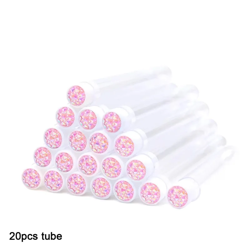 Tubes de brosse à cils avec baguettes de Mascara en cristal, peigne à sourcils, bobines, conteneur, applicateurs de brosse à cils, outils de maquillage, 20 pièces — image 12