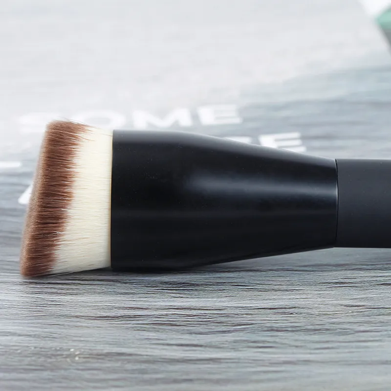 Flat Top Foundation Makeup Brushes Flat Angled Synthetic Hair Face Contour Foundation Liquid Cream Bronzer Buffing Makeup Tool — image 4