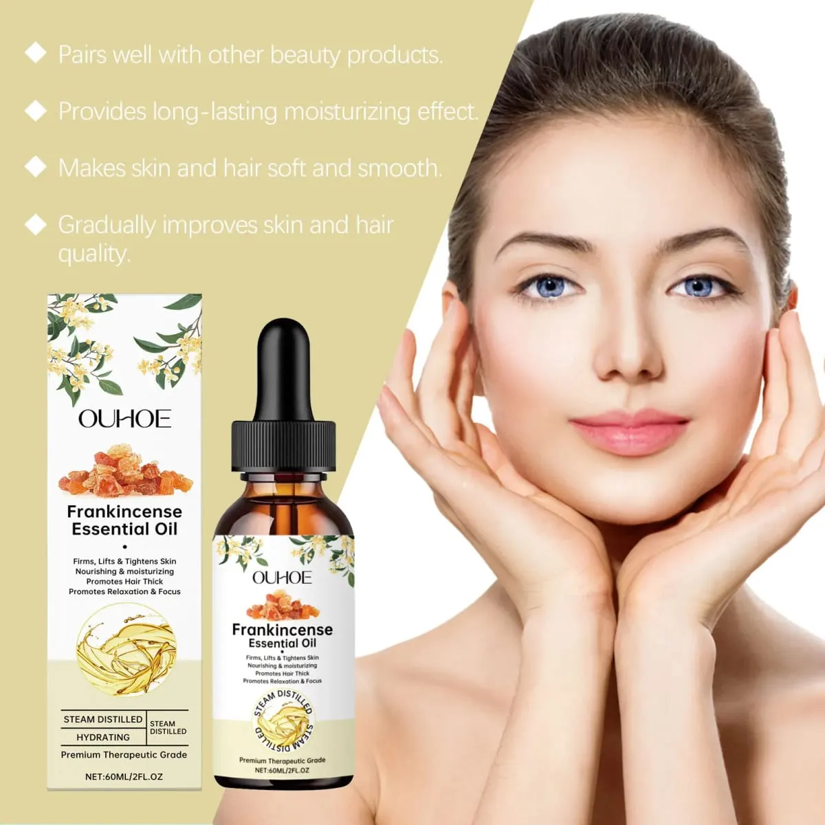 Frankincense Essential Oil Moisturizing Repair Nourish Scalp Hydrating Body Massage Relaxation Face Dry Damaged Hair Skin Care — image 2