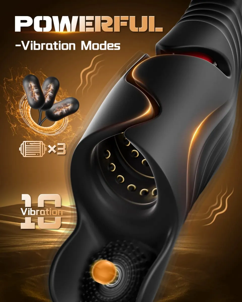 Masturbador para lamer para hombres, estimulador de glande, vibrador para glande, masajeador de pene, clímax Oral, Juguetes sexuales para hombres y adultos — image 4