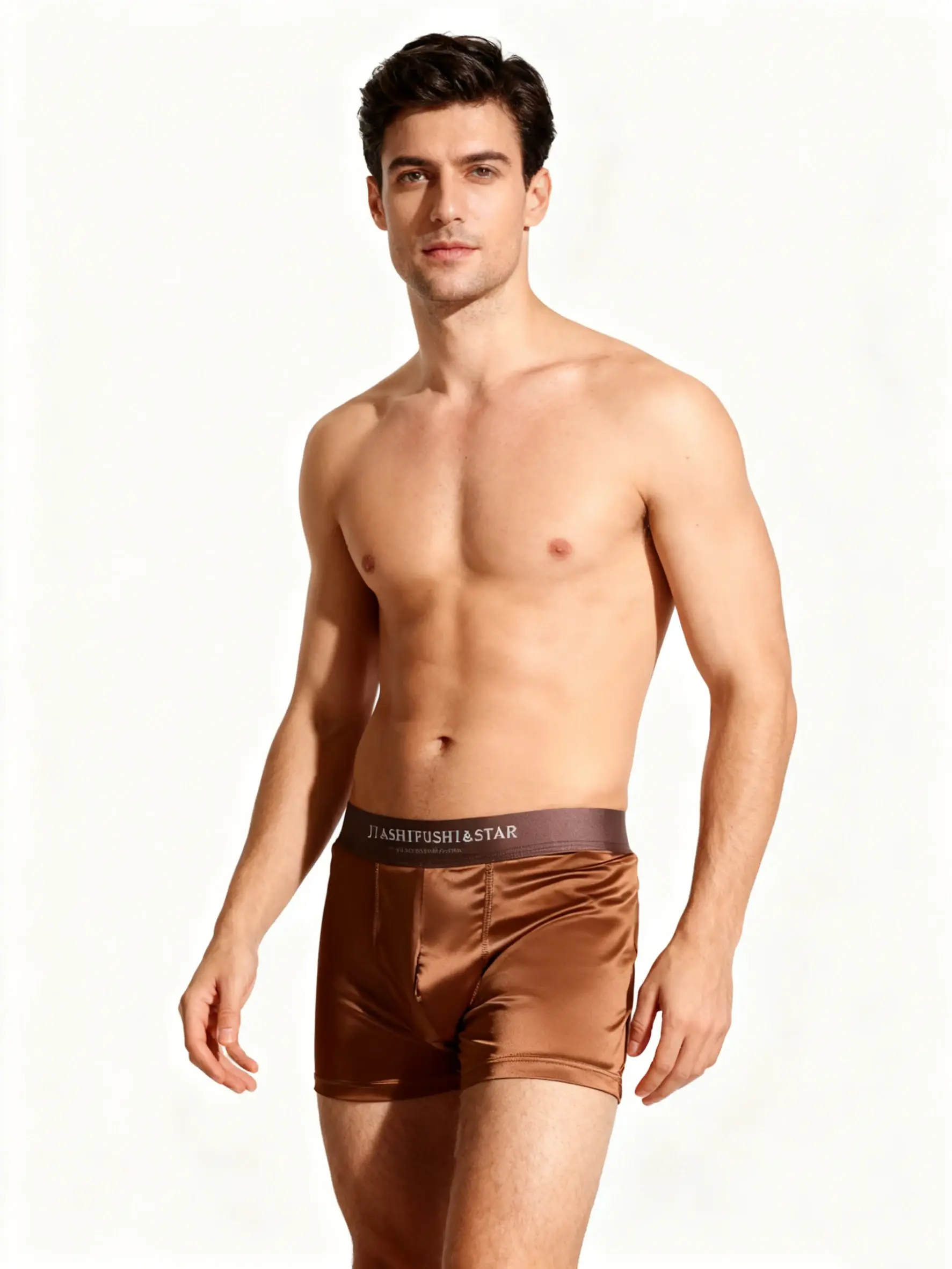 4 Stück/Los atmungsaktive Faser-Boxhose für Herren, bequeme, atmungsaktive Unterwäsche, Strickstoff mit mittlerem Stretch, einfarbig — image 16