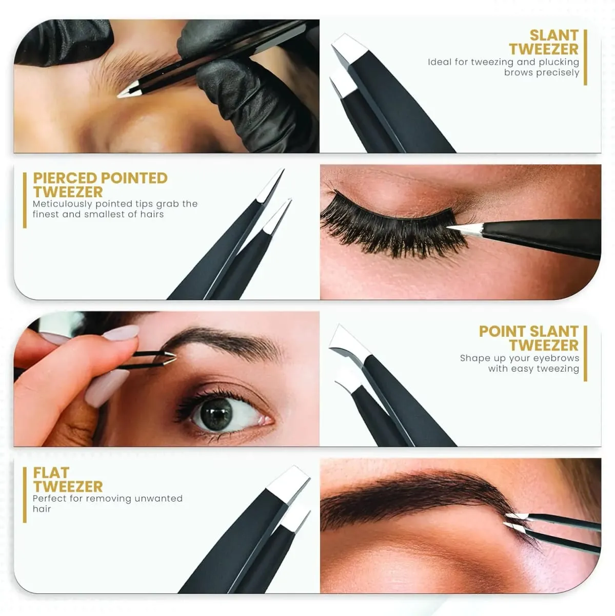 3/5/10-teiliges Augenbrauen-Set für Damen, Augenbrauen-Trimmer, Rasierer, Schere, Pinsel, Pinzette, Pflege-Werkzeug-Set — image 2
