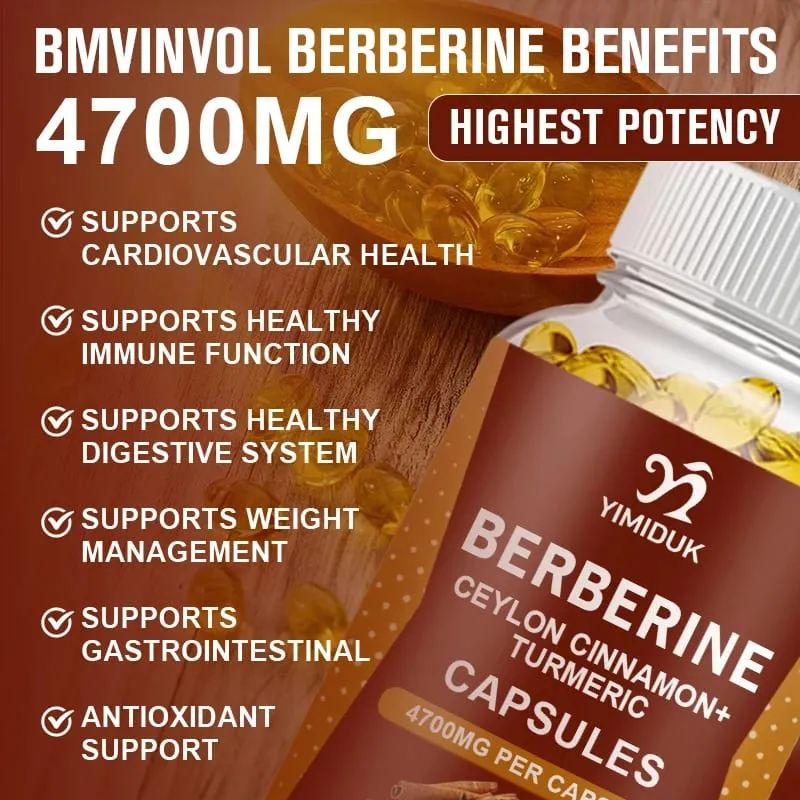 Premium Berberine Supplement Capsules Supports Immune System Healthy Food — image 4