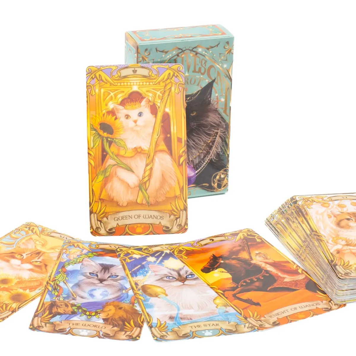 Cotolie KUMACHAN MOON CARDS 24 Stk Deck Engelsk Version Adorable Bear Oracle Cards Brætspil til familiefest 10,4*7,4cm — image 14