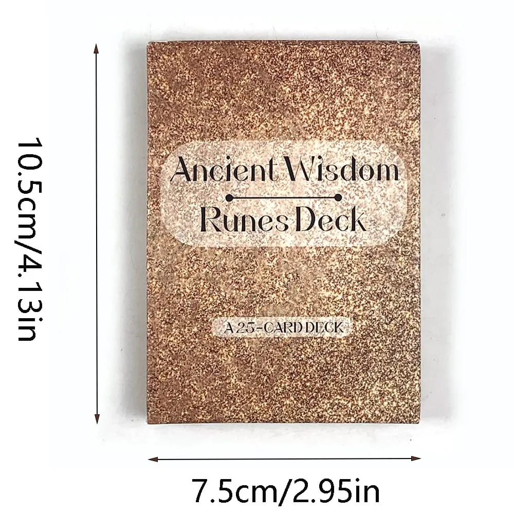 Mazzo di rune di saggezza antica A 25 carte oracolo di rune Carte di divinazione per ispirare la tua vita e il tuo destino Carte da gioco — image 6