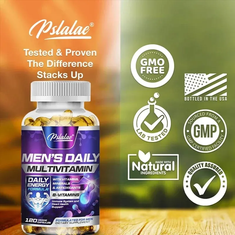 Men's Multivitamin Supplement - Supports Men's Multivitamin with Vitamins A C D E & B12 Zinc Calcium Magnesium and More — image 5