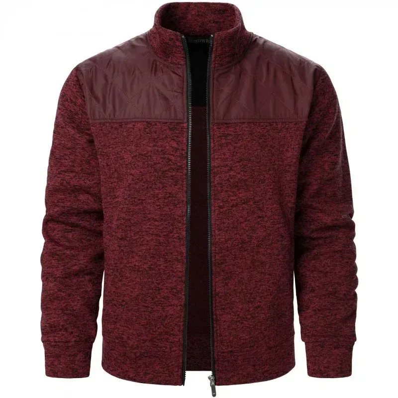 Baju Kemeja Tampalan Lelaki Jaket Kolar Berdiri Jaket Slim Fit Cardigan Pakaian Jalanan Pakaian Sukan Kot Zip Atas Kasual Pakaian Olahraga Luaran Lelaki — image 10