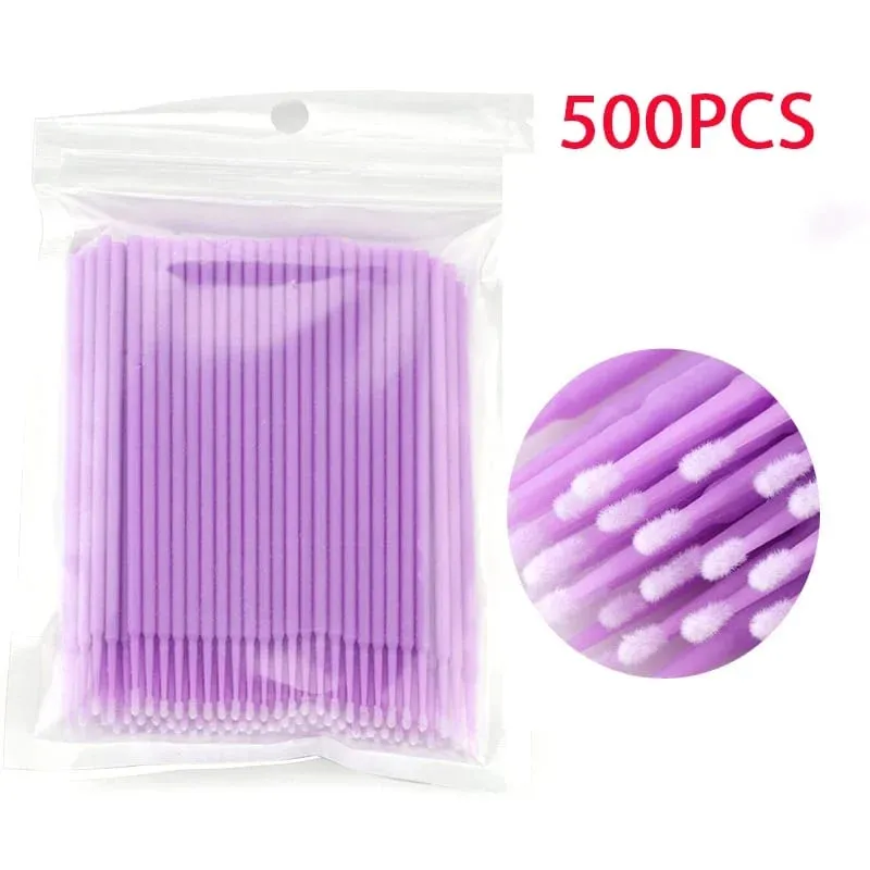 500/1000 STK Øjenvippebørster Krystalpind Mikrobørster Øjenvippeforlængerbørste Podning af vipper Fjernelse af applikatorer Makeupværktøj — image 15