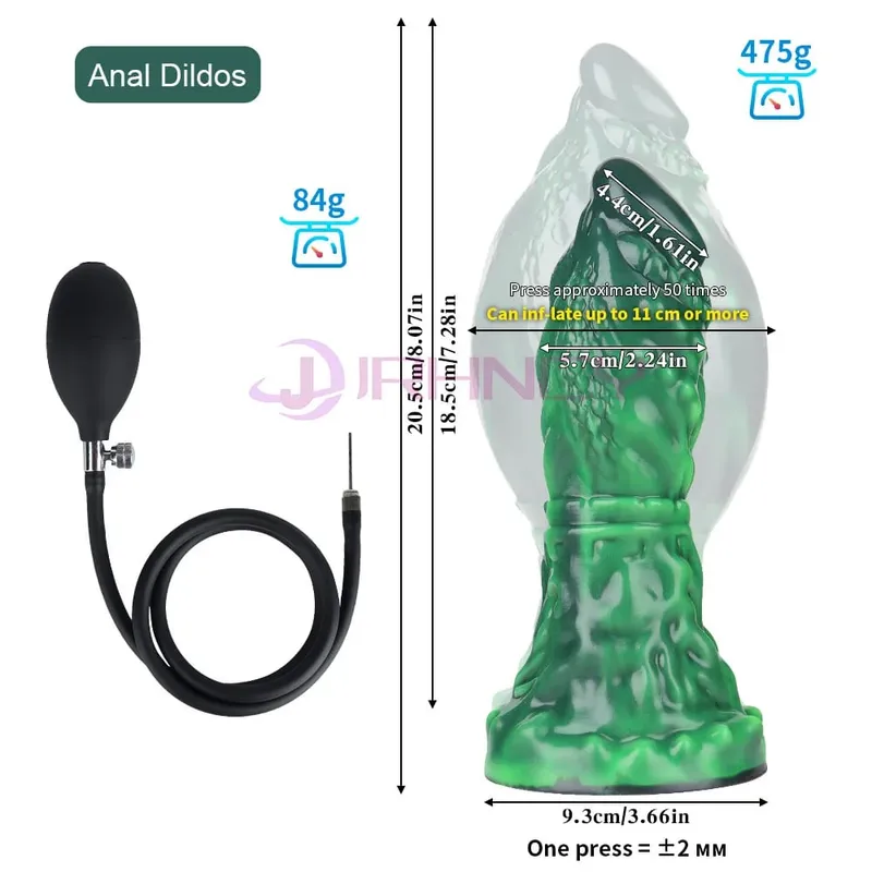 Dog Knot anální dilda nafukovací Buttplug max 11cm obrovský anální dilatační kolík sexuální hračky pro ženy muži BDSM G-Spot masáž prostaty — image 10