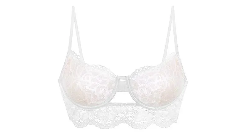 Fransk blonde-bh-sæt med blød bøjle-push-up til lille buste Letvægtskomfort anti-slappende lingeri AU-størrelser MOYISU-Sexy AB — image 9