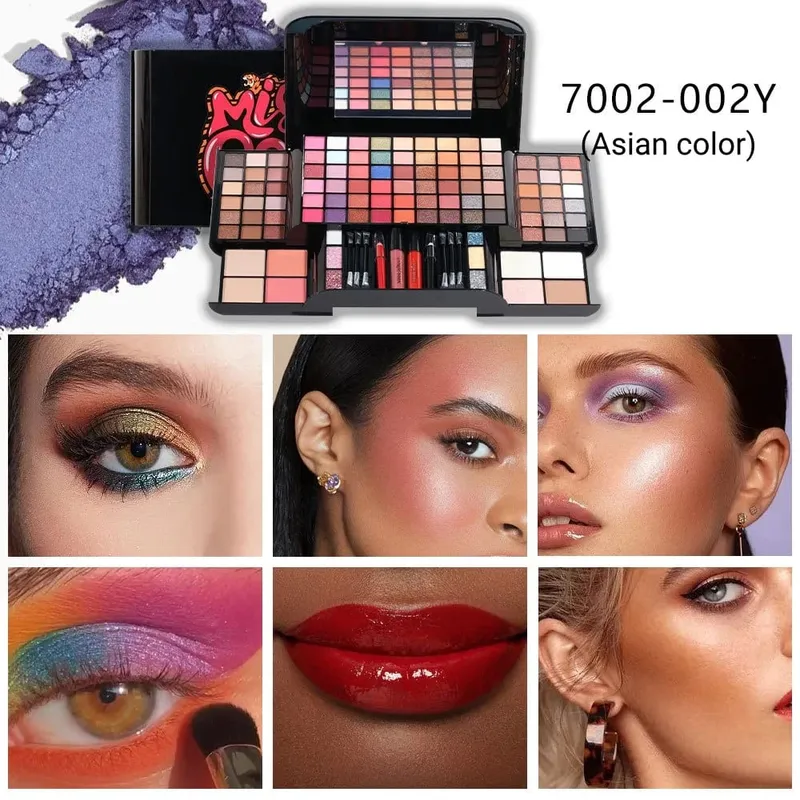 56 Buah Kit Pemula Rias Wajah Profesional dengan Kotak Rias Set Kado Kecantikan Liburan Kit Lengkap Kosmetik Pemula untuk Wanita — image 9