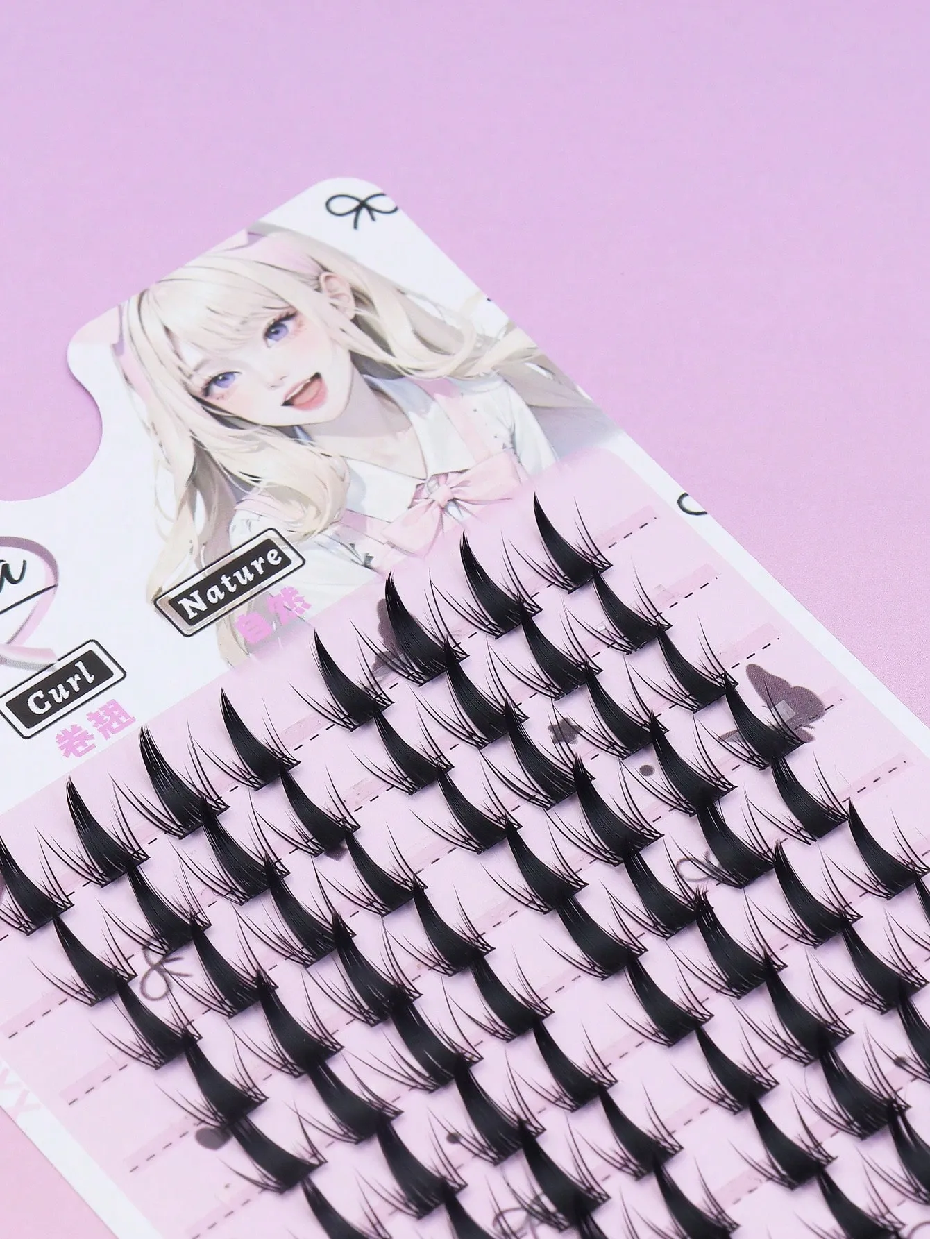 Bulu Mata Cluster Runcing Anime Manga Ujung Tajam Mata Rubah Bulu Mata Individu Cosplay DIY Bulu Mata Palsu Tersegmentasi — image 4