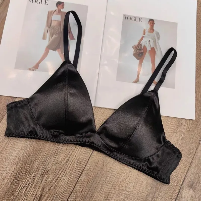 Femmes sous-vêtements Sexy coupe triangulaire soutien-gorge ensemble petite poitrine haut soutien-gorge confortable Push Up soutien-gorge respirant sous-vêtements sans couture — image 9