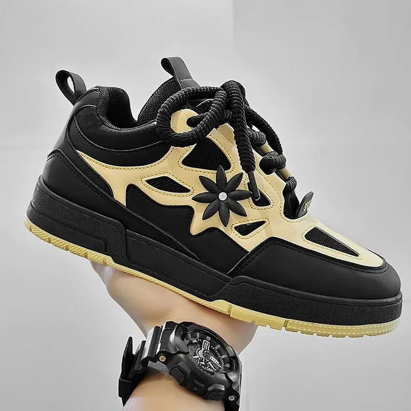 Chaussures vulcanisées à plateforme pour hommes, nouvelle mode, semelle épaisse accrue, respirantes, résistantes à l'usure, chaussures de sport décontractées pour hommes