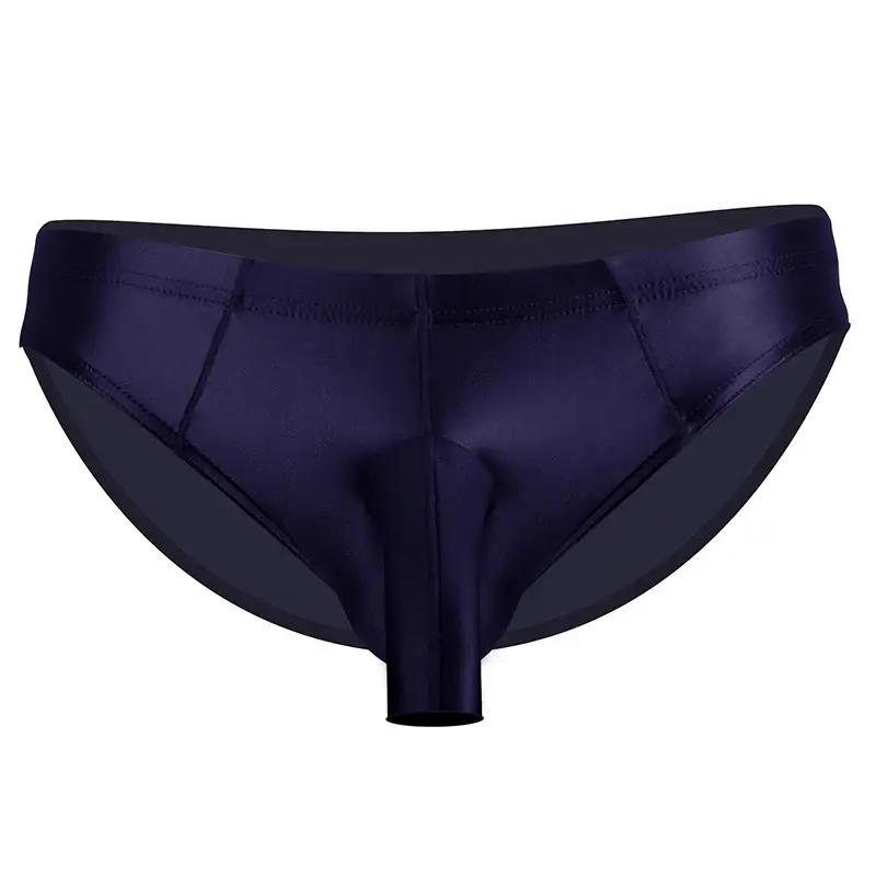 High Elastic Bikini Briefs gay Men's glossy underwear open Pouch Panties Men Smooth gay underwear — image 9