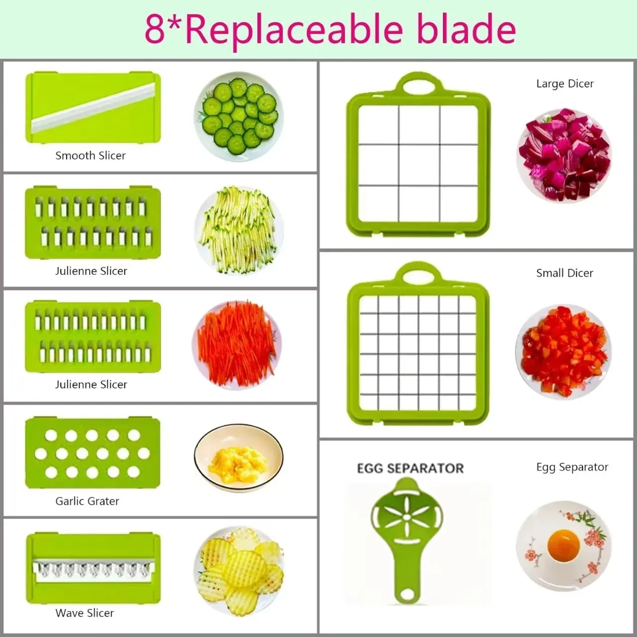14Set Of Multifunctional Grater Potato Shredded Vegetables Dicing Handy Gadget Slicer Kitchen For Home Lazy Shredding — image 7