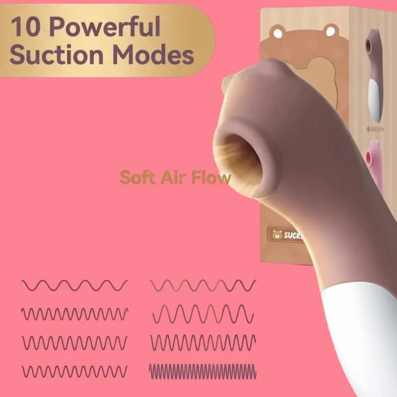 แบบพกพา Clitoral Sucking Vibrator เครื่องกระตุ้นสูญญากาศนวด 10 ความเร็วกันน้ำเพศของเล่นสำหรับผู้หญิง — image 5