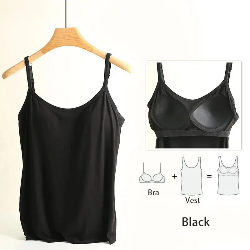 M-3XL für 35–85 kg, Modal, Übergröße, Camisole-Tanktop mit festem Körbchen, gepolsterte Damen-Brustunterwäsche, verschleißfrei