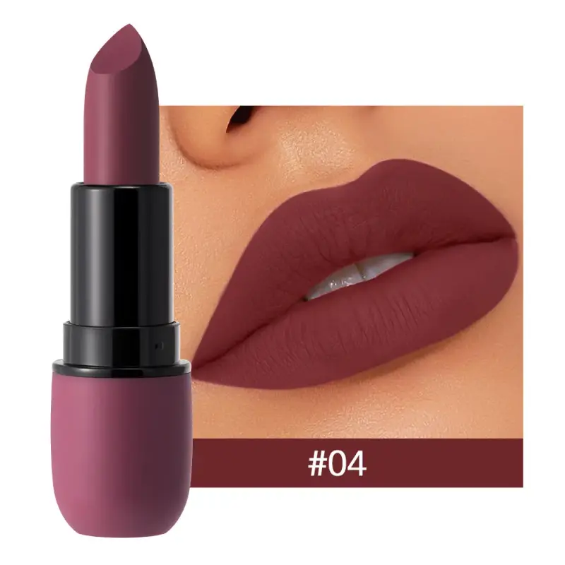 6 สีเซ็กซี่ Matte ลิปสติก Waterproof Long Lasting Color Rendering Non-stick Velvet Lips Contour ดินสอผู้หญิงแต่งหน้าเครื่องสำอาง