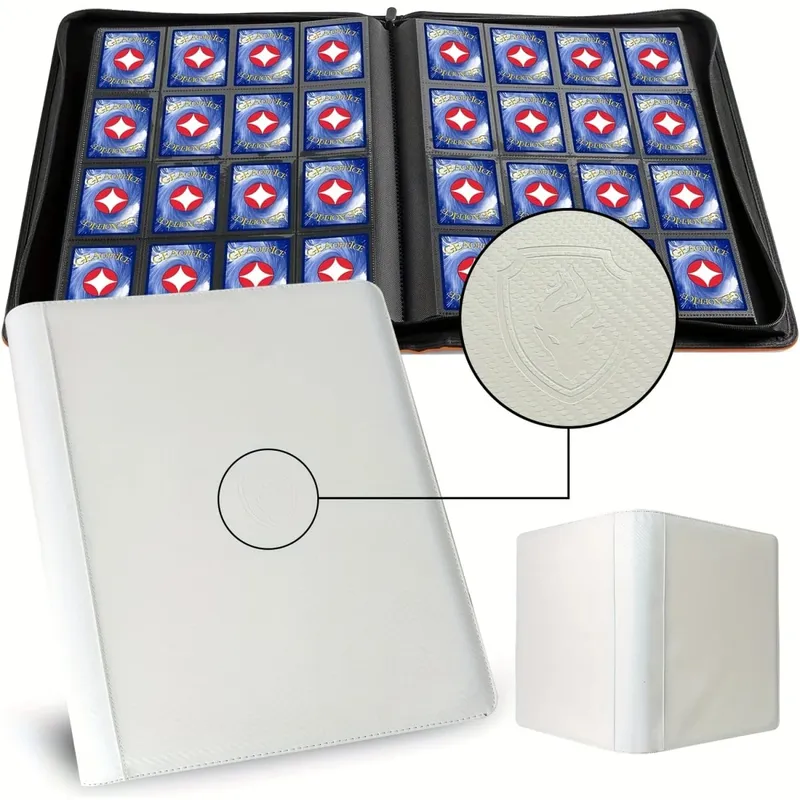 1024 กระเป๋า Trading Card Binder พรีเมี่ยม 16 กระเป๋าผู้ถือบัตรโฟลเดอร์ด้านข้างการ์ดสำหรับกีฬาการ์ดเกม — image 7