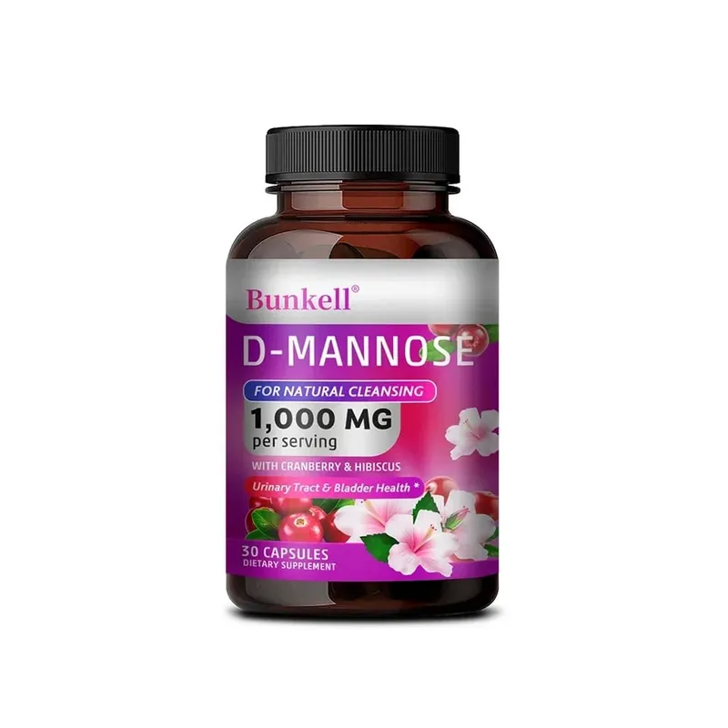 Capsule di D-Mannosio da 1000 mg - Mirtillo rosso, dente di leone, ibisco, supporto per la salute del tratto urinario, della vescica, pulizia interna e sistema immunitario