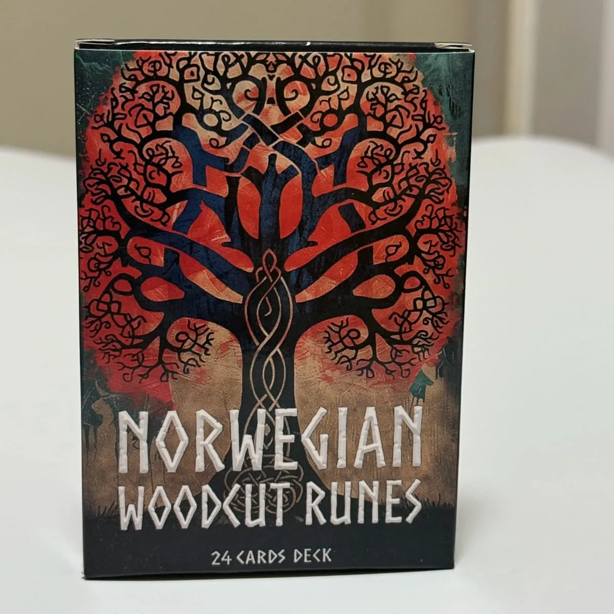 Norwegian Woodcut Runes Deck 24pcs English Version The Elder Futhark Runes Deck Oracle — image 1