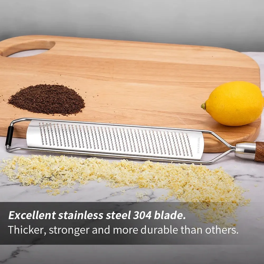 Stainless Steel Cheese Grater Slicer Lemon Zester Chocolate Chopper Fruit Peeler Planer Non-Slip Handle Lightweight Cook Gadgets — image 11